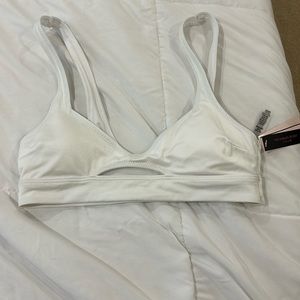 White Victoria’s Secret cutout swim top